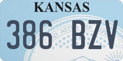 KS license plate 386BZV