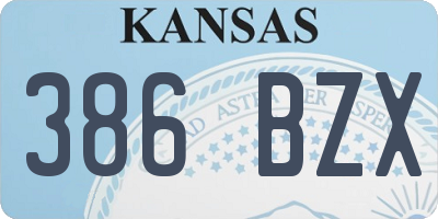 KS license plate 386BZX