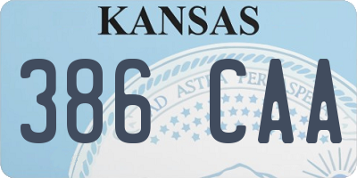 KS license plate 386CAA