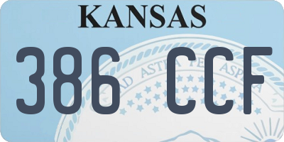 KS license plate 386CCF