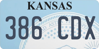 KS license plate 386CDX
