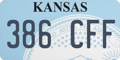 KS license plate 386CFF