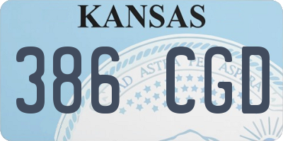 KS license plate 386CGD