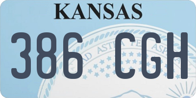 KS license plate 386CGH