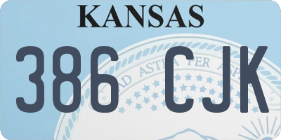 KS license plate 386CJK