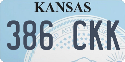 KS license plate 386CKK