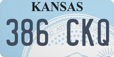KS license plate 386CKQ