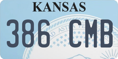 KS license plate 386CMB