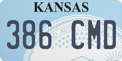 KS license plate 386CMD