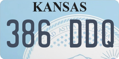 KS license plate 386DDQ