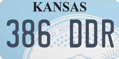 KS license plate 386DDR