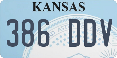 KS license plate 386DDV