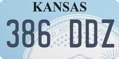 KS license plate 386DDZ