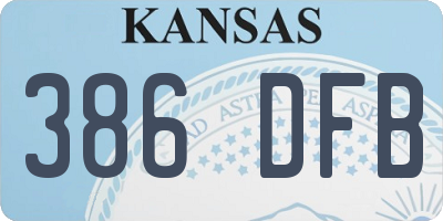 KS license plate 386DFB