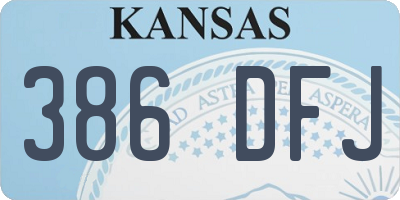 KS license plate 386DFJ