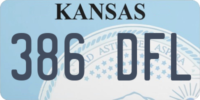 KS license plate 386DFL