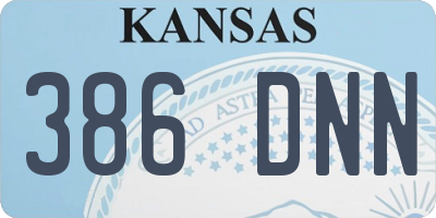 KS license plate 386DNN