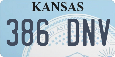KS license plate 386DNV