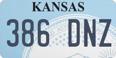 KS license plate 386DNZ