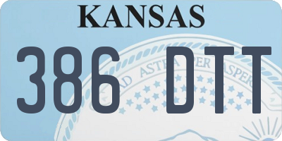 KS license plate 386DTT