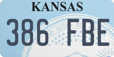KS license plate 386FBE
