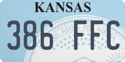 KS license plate 386FFC