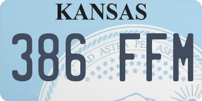 KS license plate 386FFM