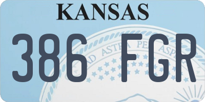 KS license plate 386FGR