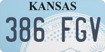 KS license plate 386FGV