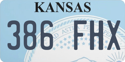 KS license plate 386FHX