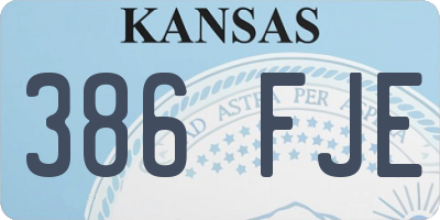 KS license plate 386FJE