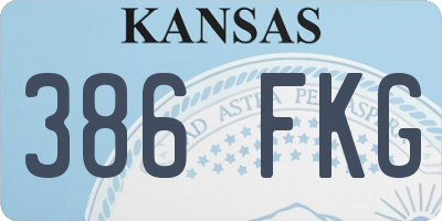 KS license plate 386FKG