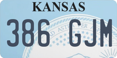 KS license plate 386GJM
