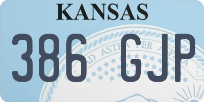KS license plate 386GJP