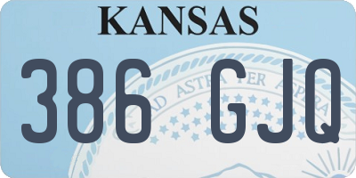 KS license plate 386GJQ