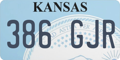 KS license plate 386GJR