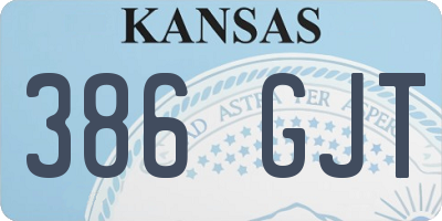 KS license plate 386GJT