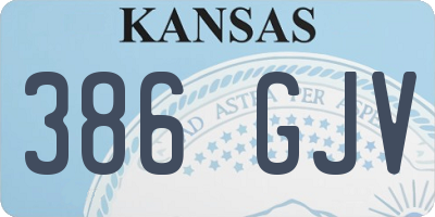 KS license plate 386GJV