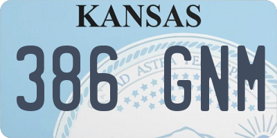 KS license plate 386GNM