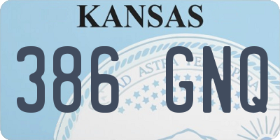 KS license plate 386GNQ