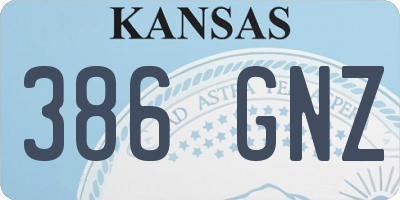 KS license plate 386GNZ