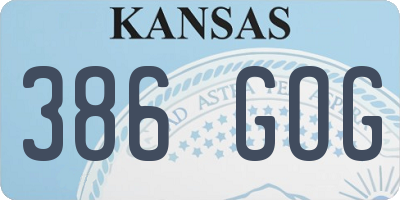 KS license plate 386GOG