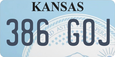 KS license plate 386GOJ