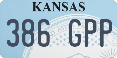 KS license plate 386GPP