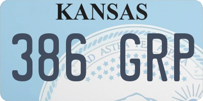 KS license plate 386GRP