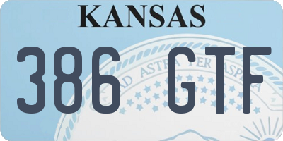 KS license plate 386GTF