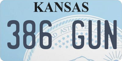 KS license plate 386GUN