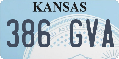 KS license plate 386GVA