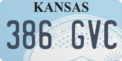 KS license plate 386GVC