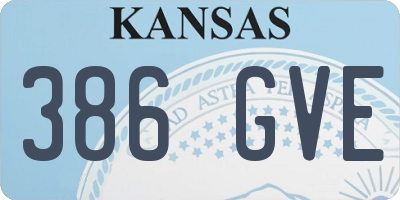 KS license plate 386GVE